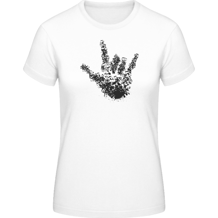 Rock On Hand Stylish Vrouwen T-shirt contain pic