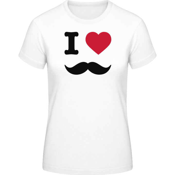 I love Mustache Women T-Shirt contain pic