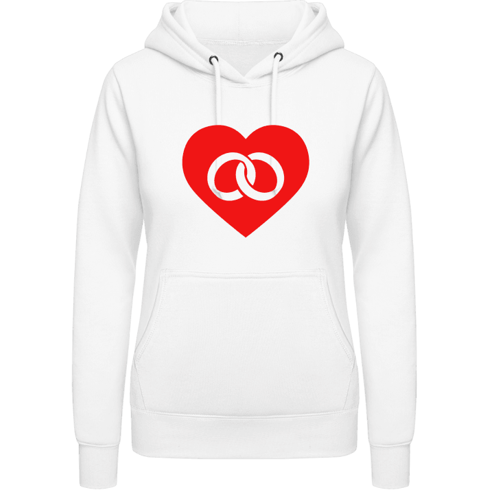 Wedding Rings In Heart Women Hoodie contain pic
