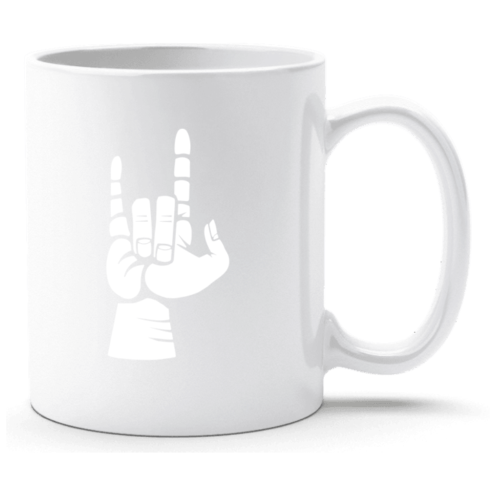 Rock And Roll Hand Sign Taza contain pic