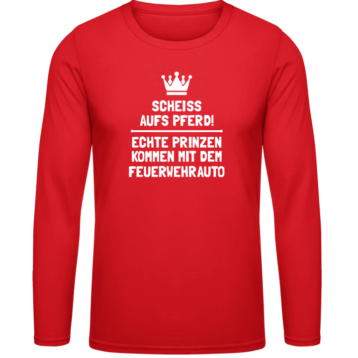 Echte Prinzen kommen mit dem Feuerwehrauto T-shirt à manches longues contain pic