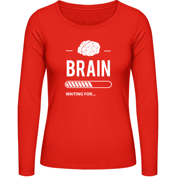 Brain Waiting For Langermet skjorte for kvinner contain pic