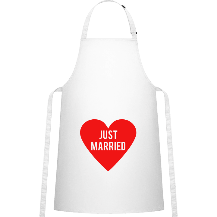 Just Married Logo Kitchen Apron contain pic