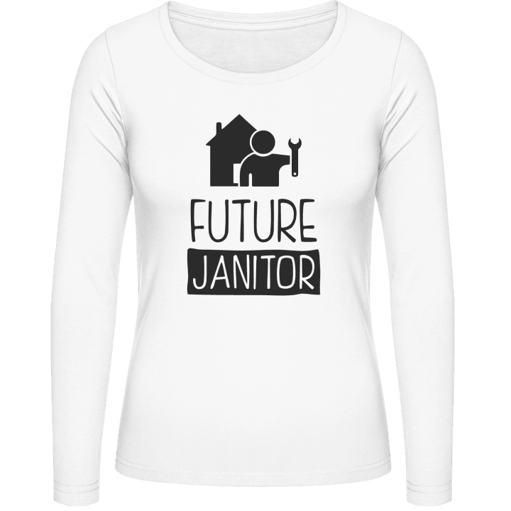 Future Janitor Frauen Langarmshirt contain pic