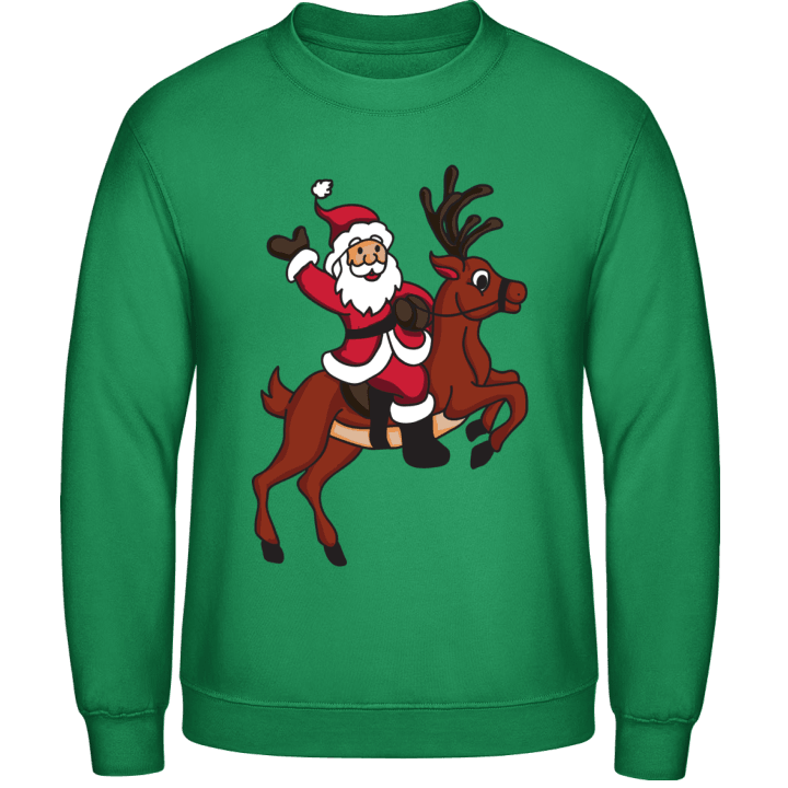 Santa Claus Riding Reindeer Tröja 0 image
