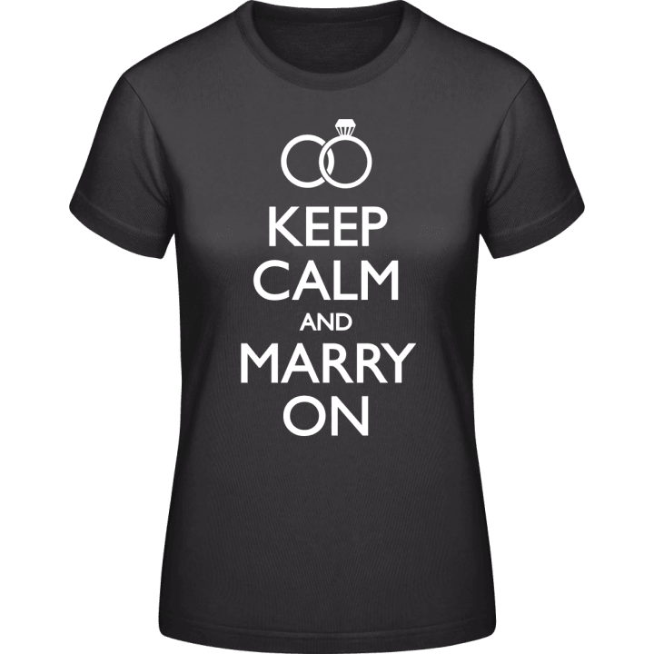 Keep Calm and Marry On T-skjorte for kvinner contain pic