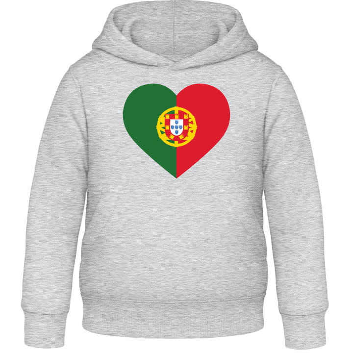 Portugal Heart Flag Crest Sweat à capuche pour enfants contain pic