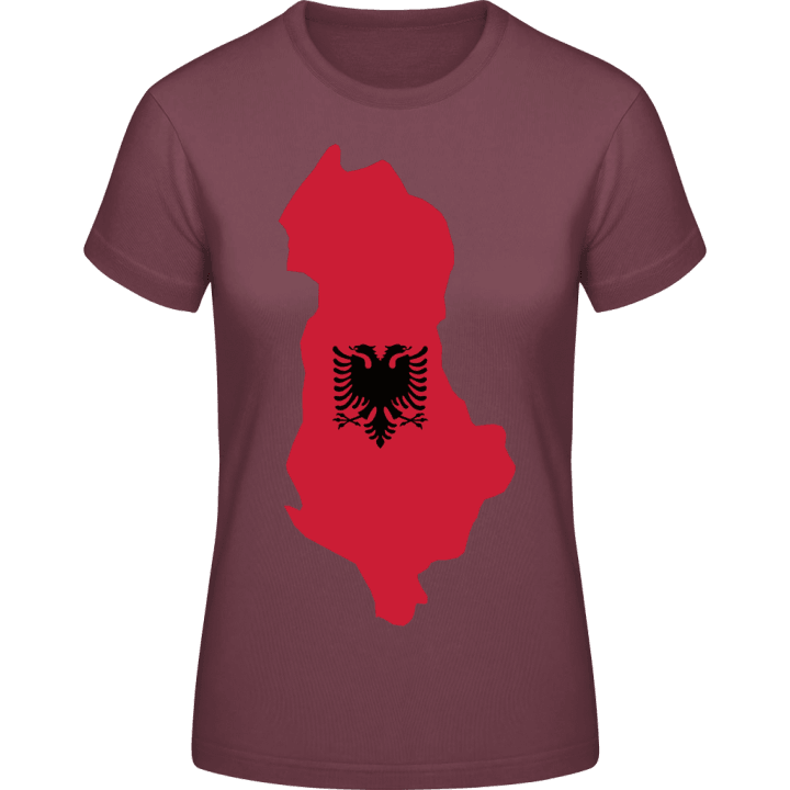 Albania Map Flag T-shirt för kvinnor contain pic