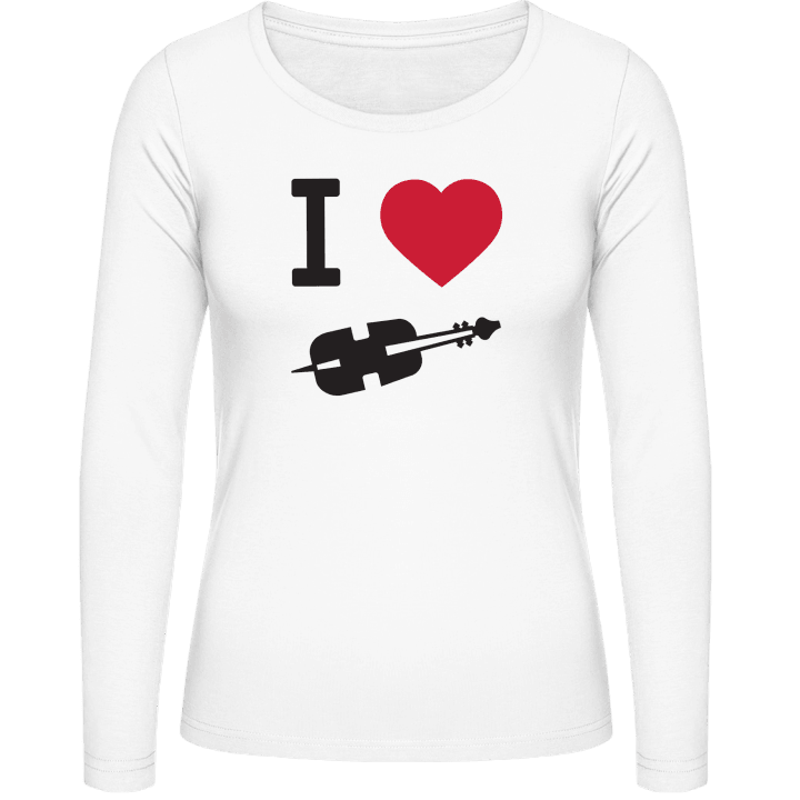 I Heart Cello Langermet skjorte for kvinner contain pic
