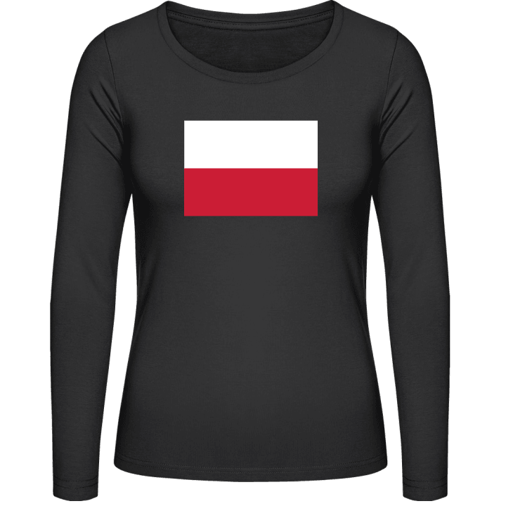 Poland Flag Langermet skjorte for kvinner contain pic