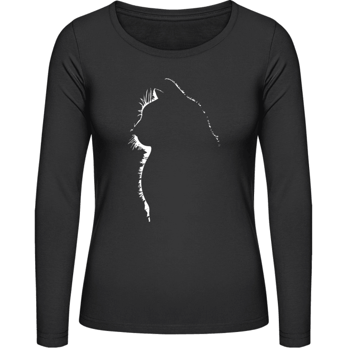 Cat Silhouette Light Reflectiion Kvinnor långärmad skjorta 0 image