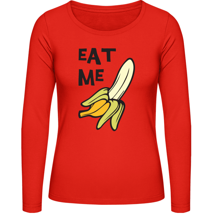 Eat Me Banana Vrouwen Lange Mouw Shirt contain pic