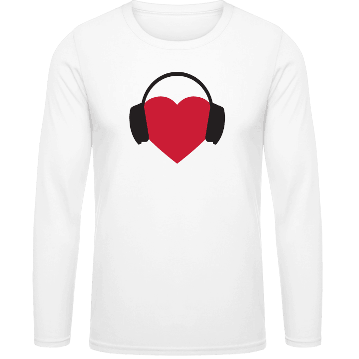 Heart With Headphones Langarmshirt contain pic