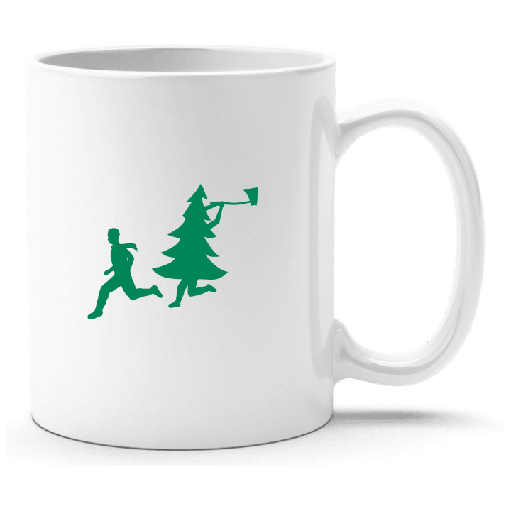 Christmas Tree Attacks Man With Ax Cup 0 image