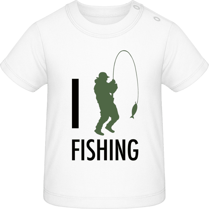 I Heart Fishing Baby T-skjorte 0 image