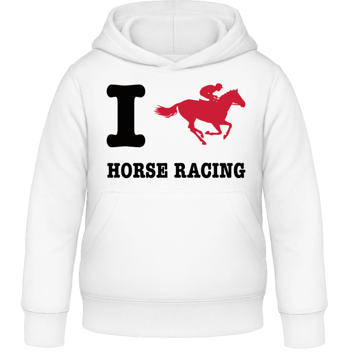 I Love Horse Racing Felpa con cappuccio per bambini contain pic