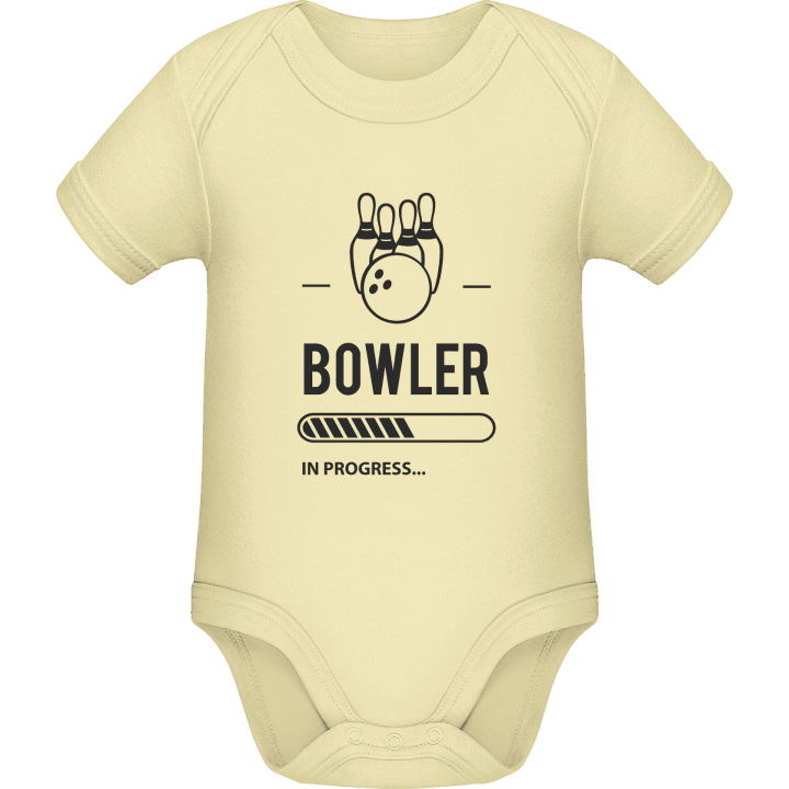 Bowler in Progress Baby Strampler contain pic