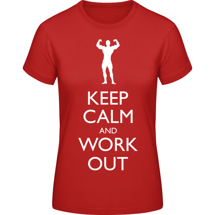 Keep Calm and Work Out Vrouwen T-shirt contain pic
