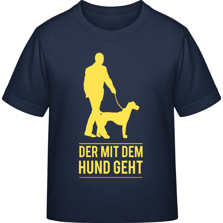 Der mit dem Hund geht T-shirt til børn 0 image