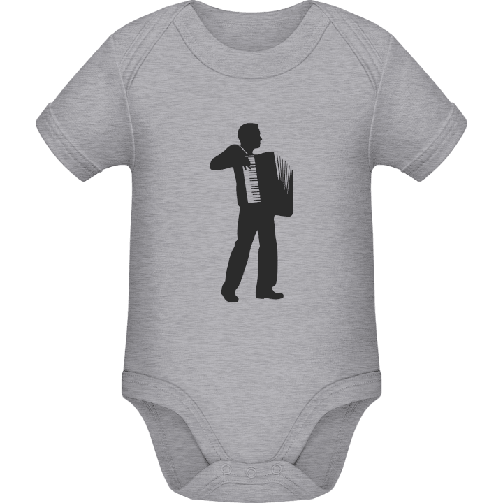 Accordion Player Silhouette Baby Romper contain pic