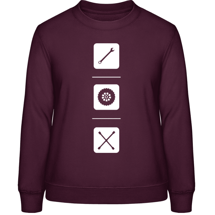 Car Mechanic Survival Kit Sweatshirt för kvinnor contain pic