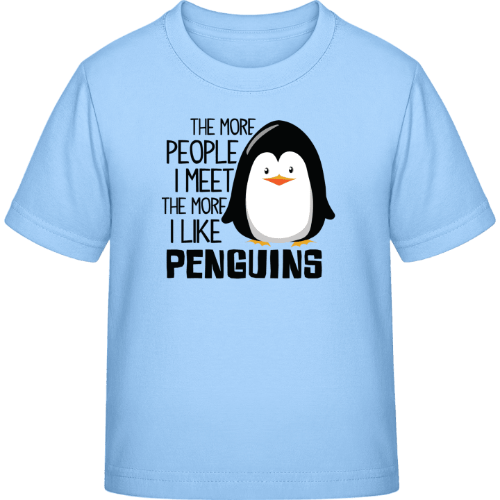 The More People I Meet The More I Like Penguins T-shirt för barn 0 image