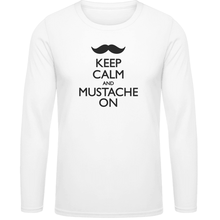 Keep calm and Mustache on Long Sleeve Shirt contain pic