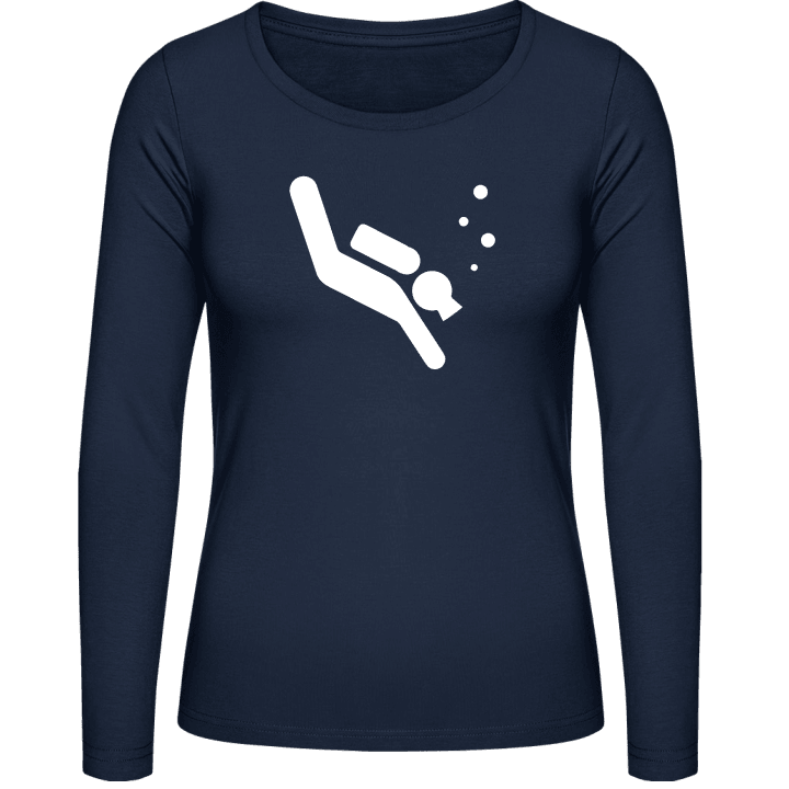 Diver Icon Langermet skjorte for kvinner 0 image