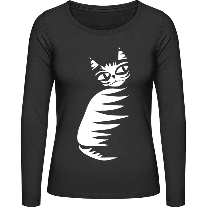 Cat Stripes Langermet skjorte for kvinner 0 image