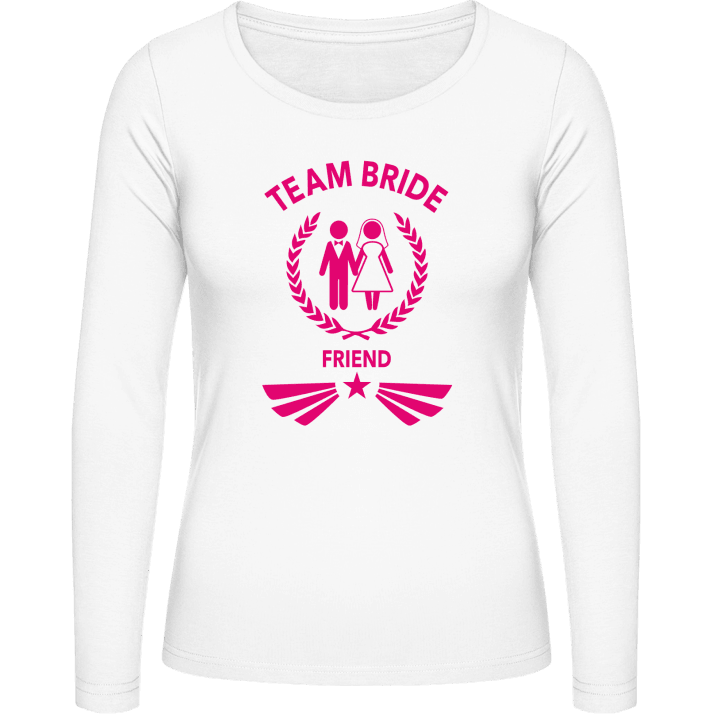 Team Bride Friend Vrouwen Lange Mouw Shirt contain pic