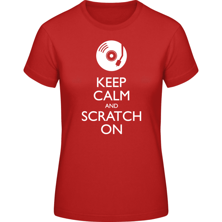 Keep Calm And Scratch On T-shirt för kvinnor contain pic
