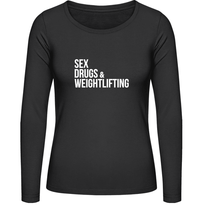 Sex Drugs Weightlifting T-shirt à manches longues pour femmes contain pic