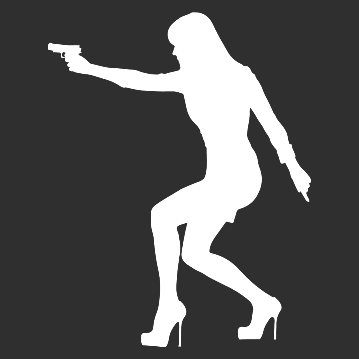 Sexy Shooting Woman On High Heels Kitchen Apron 0 image
