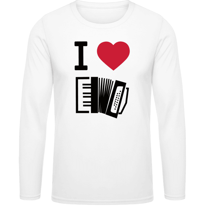 I Heart Accordion Music Langermet skjorte contain pic