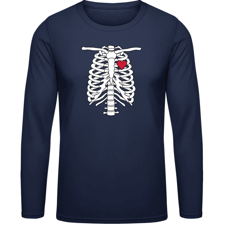 Chest Skeleton with Heart Langermet skjorte contain pic