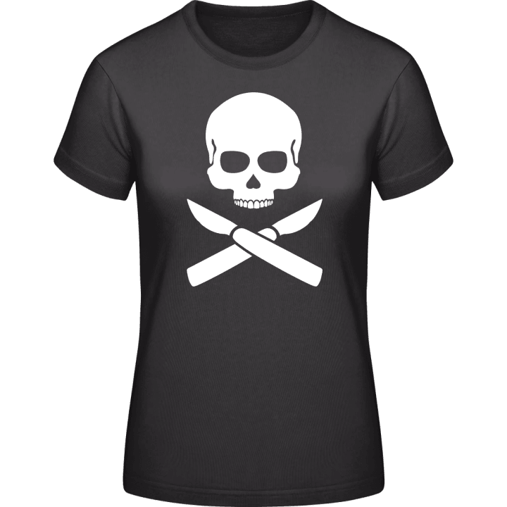 Skull With Knives T-skjorte for kvinner 0 image