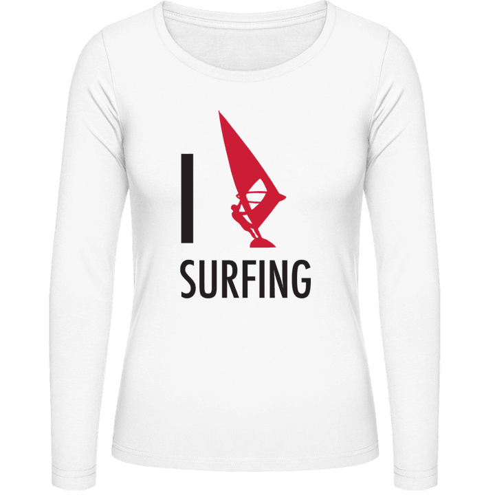 I Love Windsurfing Kvinnor långärmad skjorta contain pic