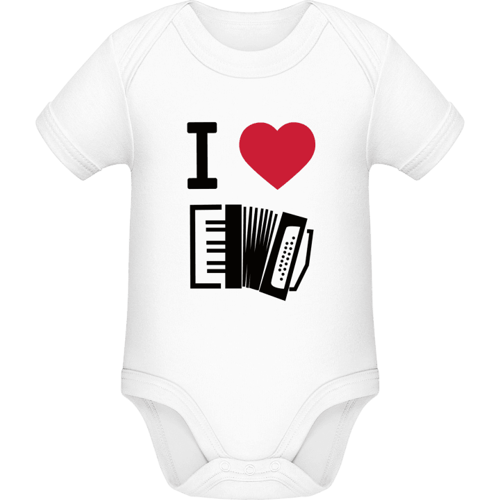 I Heart Accordion Music Baby Romper contain pic