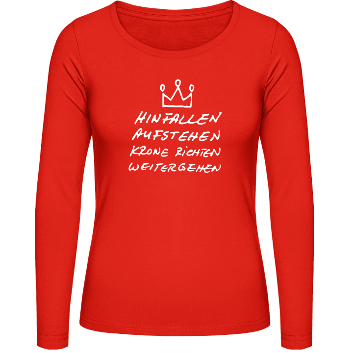 Krone richten Prinzessin T-shirt à manches longues pour femmes 0 image