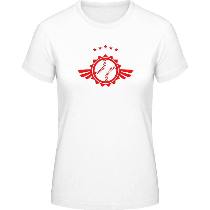 Baseball Symbol Winged T-shirt för kvinnor contain pic