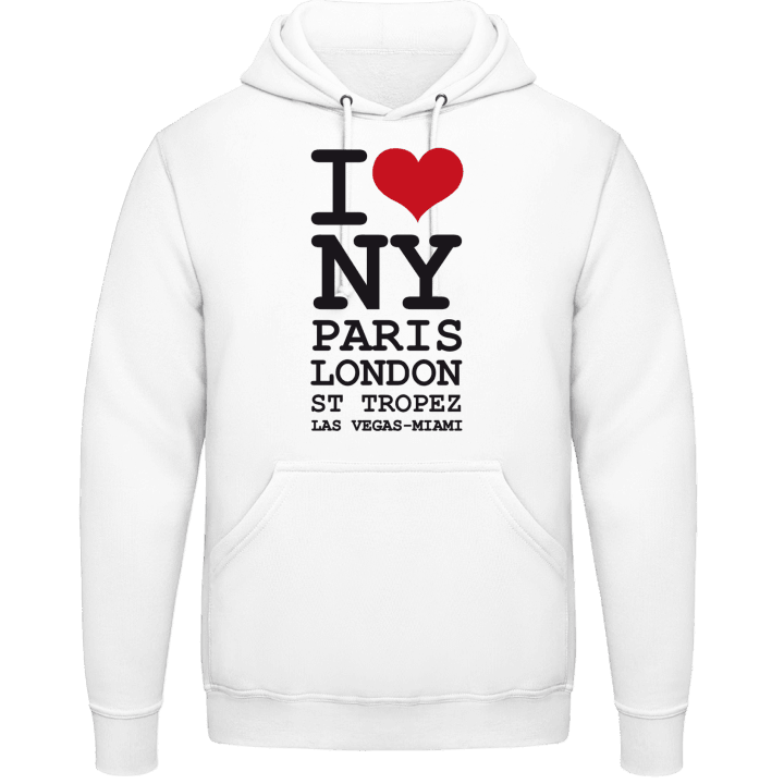 I Love NY Paris London Sweat à capuche contain pic
