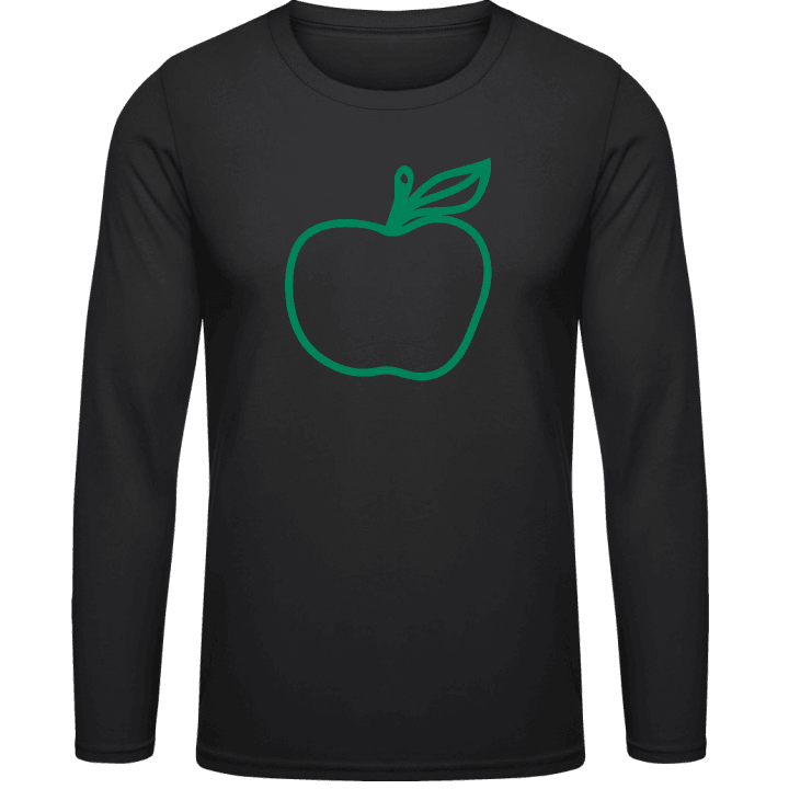 Green Apple With Leaf T-shirt à manches longues contain pic