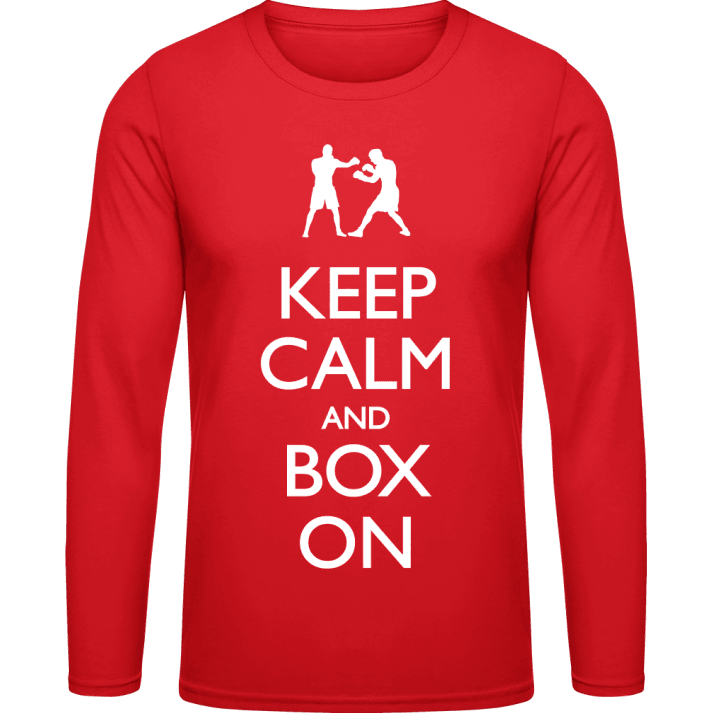 Keep Calm and Box On Long Sleeve Shirt contain pic