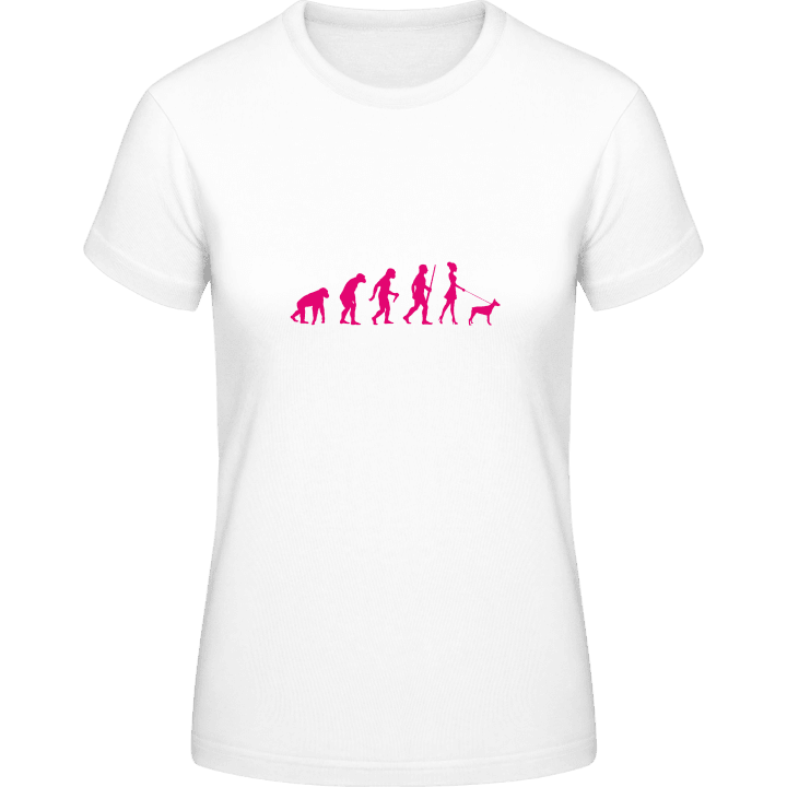 Dog Walking Evolution Female T-shirt för kvinnor 0 image