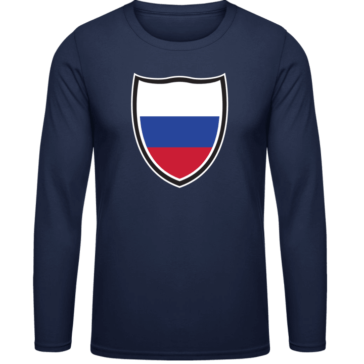 Russian Flag Shield Langermet skjorte contain pic