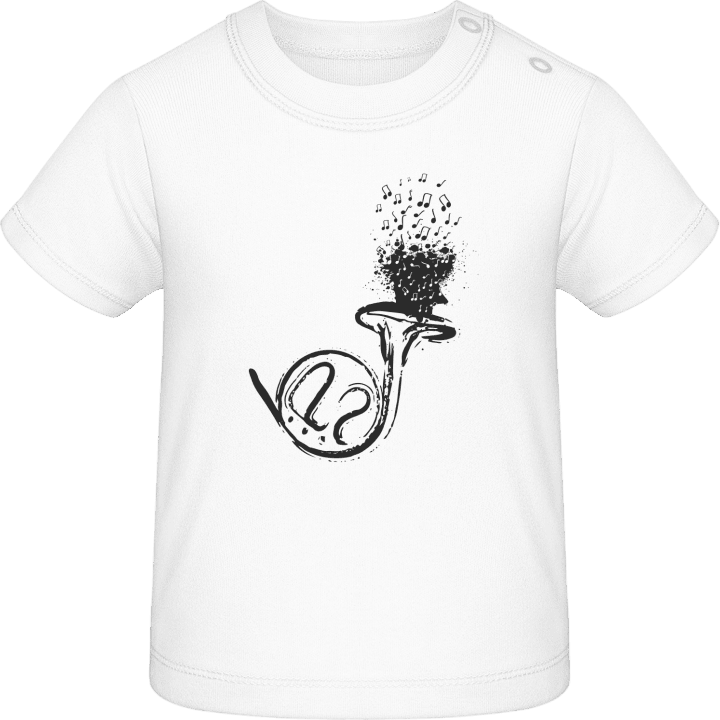 French Horn Illustration Camiseta de bebé contain pic