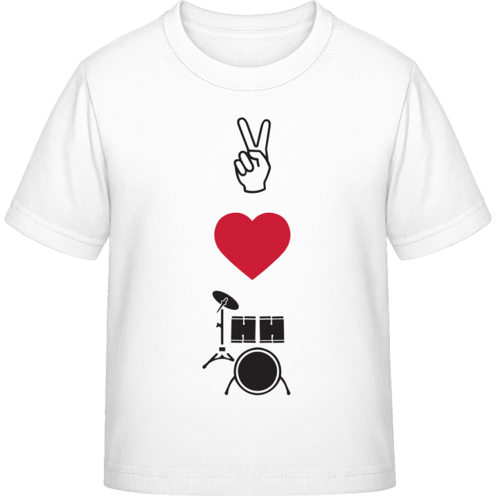 Peace Love Drums Camiseta infantil contain pic
