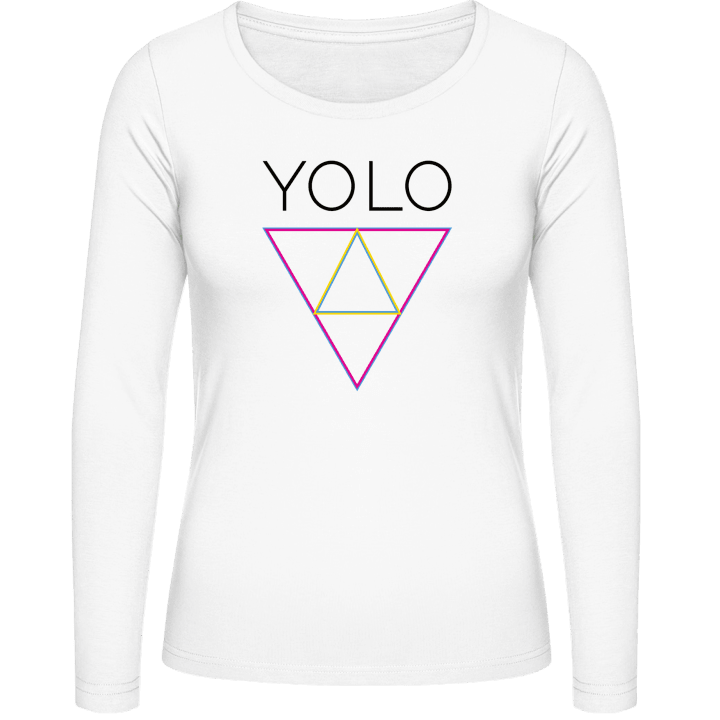 YOLO Triangle Langermet skjorte for kvinner contain pic