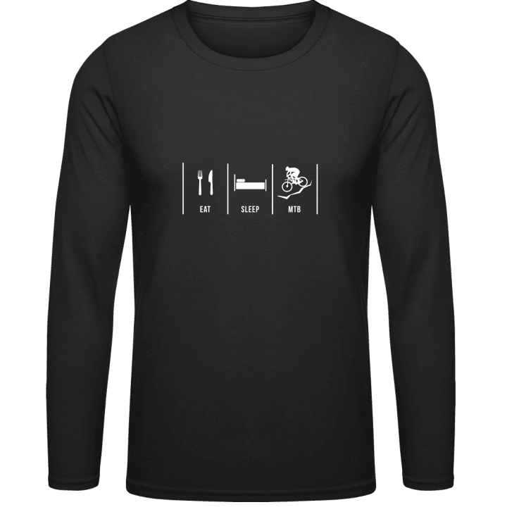 Eat Sleep MTB Mountain Bike T-shirt à manches longues contain pic
