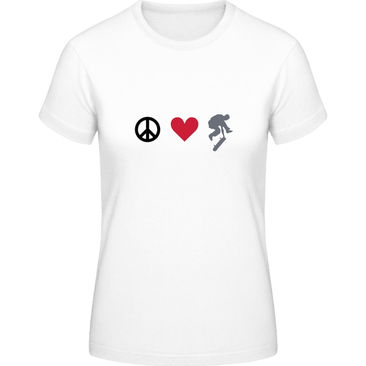 Peace Love Skateboard T-skjorte for kvinner 0 image